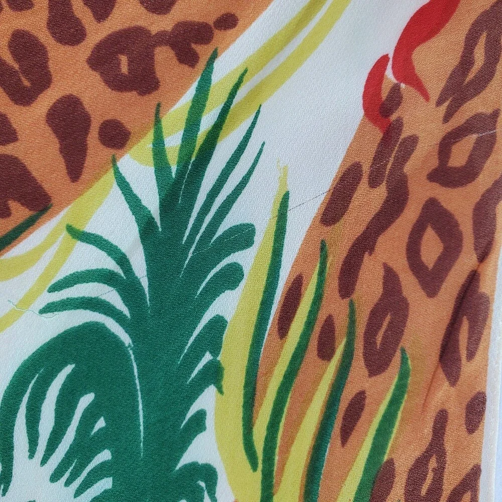 Peter Todd Mitchell Scarf Jungle Animal Print Vintage Leopard Native Tiger